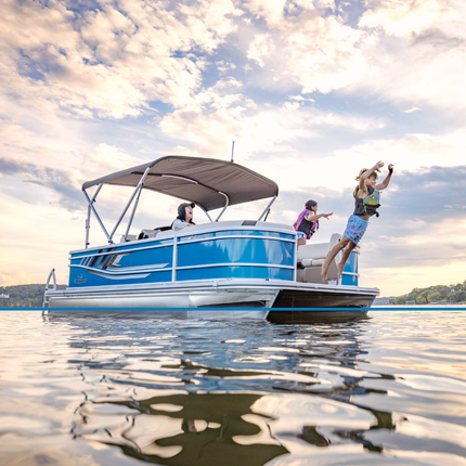 Pontoon, Canoe, Kayak, & Paddleboard Rentals from Captain John’s Fawn Harbor & Marina at Big Bear Lake
